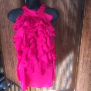 NWT Ruffle Front Sleeveless Blouse